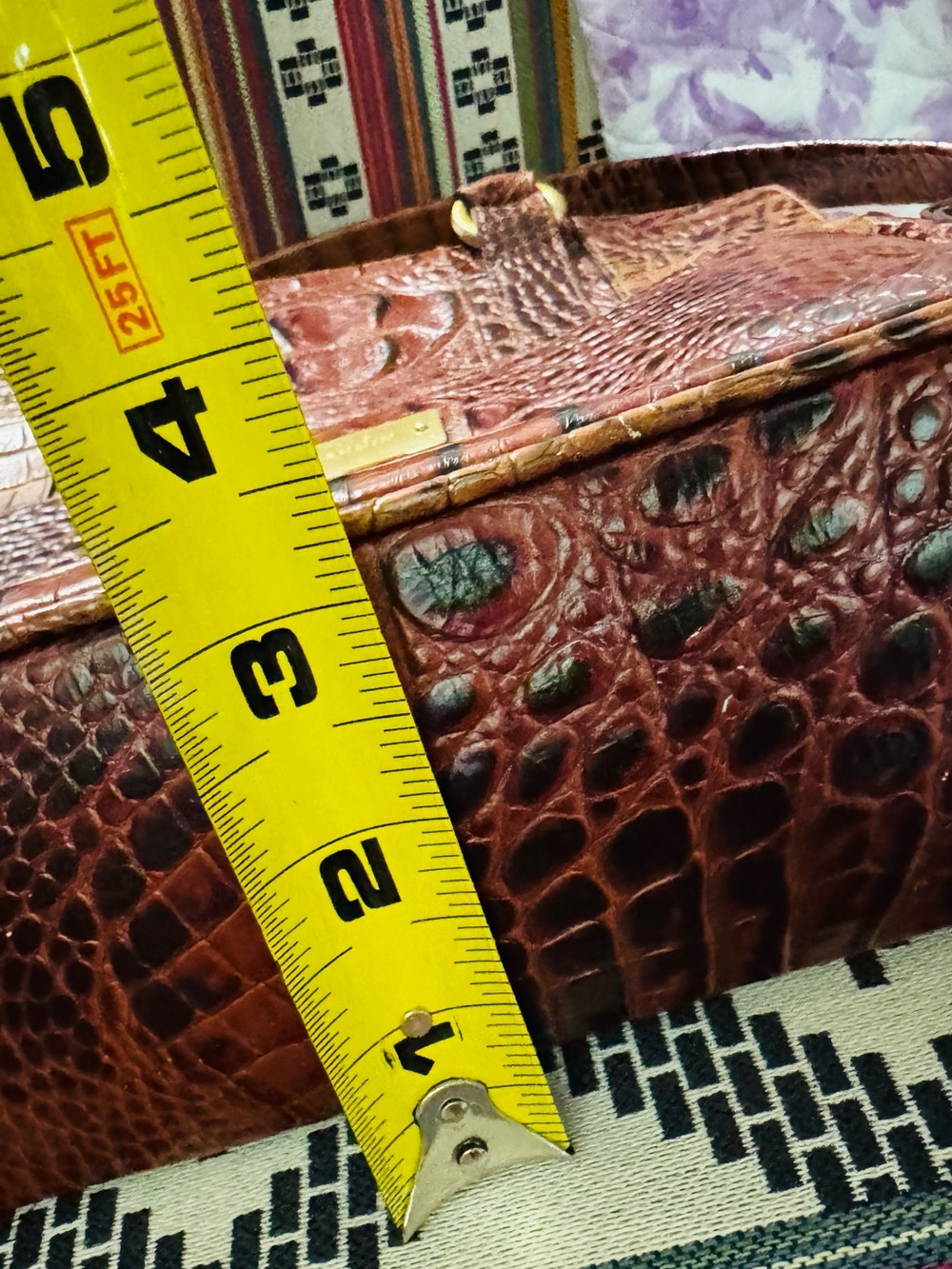 Brahmin Flaire Fold-over-to Shoulder-Strap measures 11 in wide x 11 in tall - Picture 12 of 16